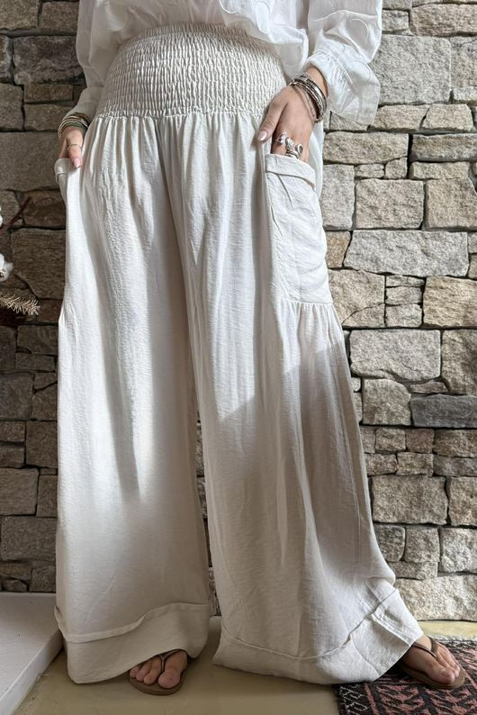 Basso Shirring Sailor Pant Calico